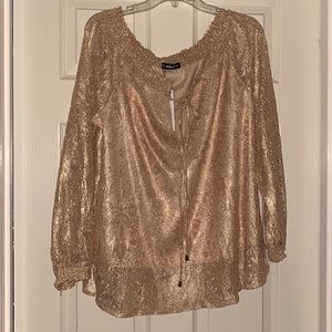 GONE‼️‼️ ✨ Beautiful Gold Touch Lace Blouse ✨